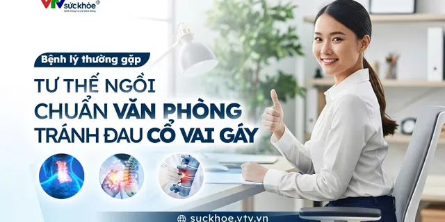 Tư thế ngồi chuẩn văn phòng tránh đau cổ vai gáy