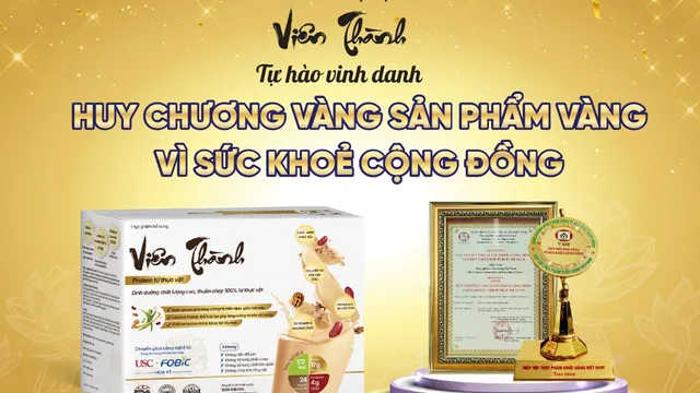 Protein viên thành có uy tín không?  -  Khẳng định giá trị với huy chương vàng “Sản phẩm vàng vì sức khỏe cộng đồng”