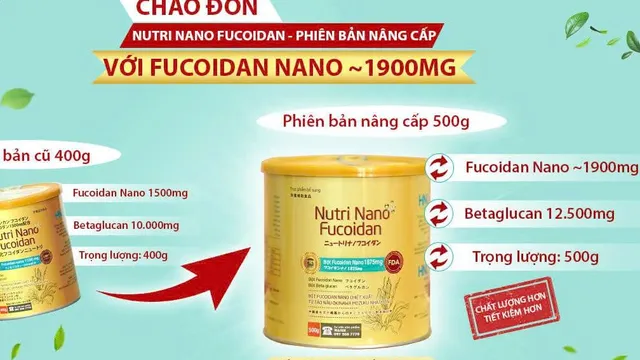 Phiên bản nâng cấp Nutri Nano Fucoidan 1.900mg - Hiệu quả hơn, tiết kiệm hơn