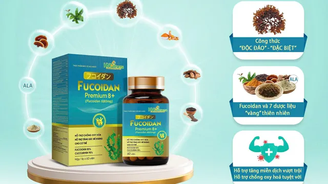 Fucoidan Premium 8 - Tinh tuý từ Fucoidan Nhật Bản và 7 dược liệu quý