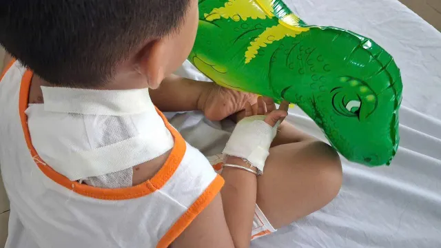 Bé 4 tuổi bị chó Becgie tấn công, được cấp cứu kịp thời