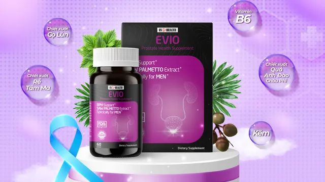 Evio - Giải pháp đột phá từ Mỹ hỗ trợ điều trị phì đại tuyến tiền liệt, giúp quý ông thoát khỏi nỗi ám ảnh tiểu đêm, tiểu rắt