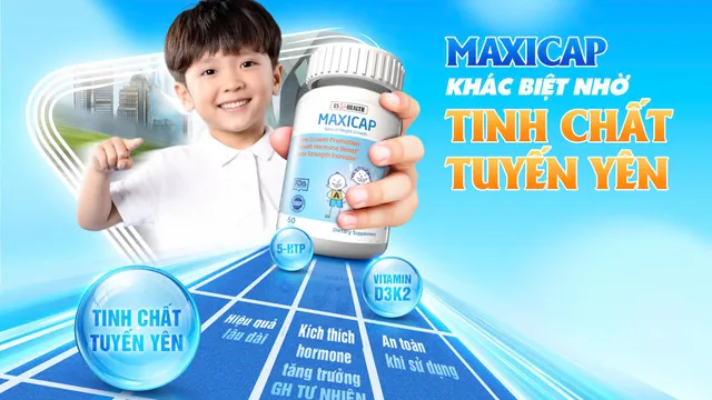 Maxicap - Bước đột phá từ Mỹ kích hoạt tăng trưởng tự nhiên, giúp trẻ tăng chiều cao an toàn, bền vững