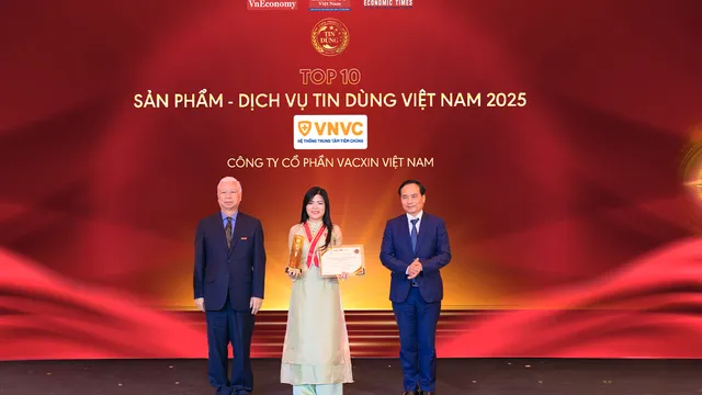 VNVC vào top 10 Sản phẩm - Dịch vụ tin dùng 2025