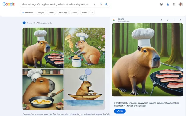 Tính năng tạo ảnh bằng AI đã được tích hợp trên công cụ tìm kiếm Google | VTV.VN Tính năng tạo ảnh bằng AI đã được tích hợp trên công cụ tìm kiếm Google | VTV.VN
