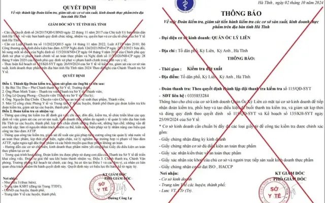 Cảnh báo thủ đoạn giả danh các đoàn thanh tra, kiểm tra an toàn thực phẩm