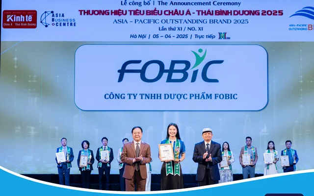 Dấu ấn vươn tầm khu vực| Dược phẩm FOBIC vinh dự đạt TOP 10 Thương hiệu tiêu biểu Châu Á – Thái Bình Dương 2025