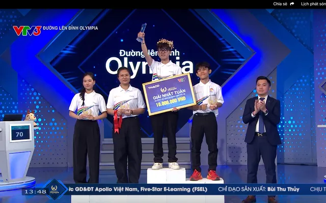 Road to Olympia Mount: Phu Tho Schoolboy Stages Comeback from 15 Points to Win the Weekly Laurel
