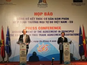 Vietnam, EU basically end negotiations on bilateral FTA