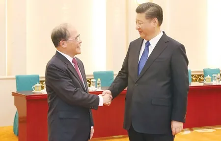 NA Chairman Nguyen Sinh Hung meets President Xi Jinping