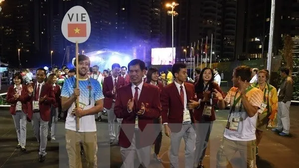 Vietnamese flag flies in Rio Olympic village