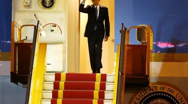 President Obama arrives for three-day visit