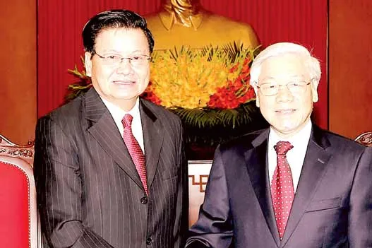 Party chief welcomes Lao Prime Minister