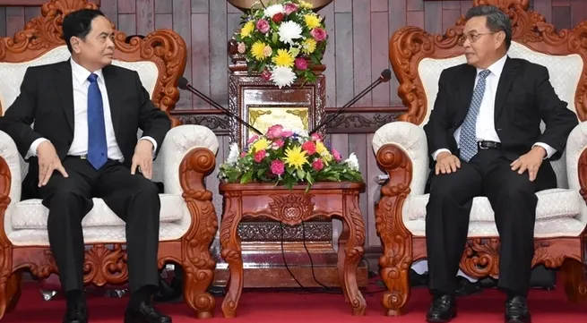 Vietnamese, Lao fronts discuss enhacing ties