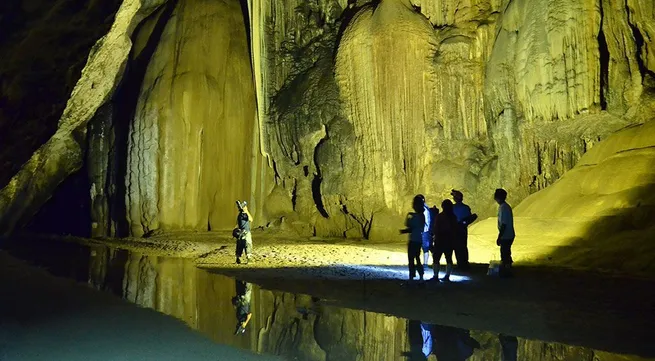 Preparation for cave festival in Quang Binh