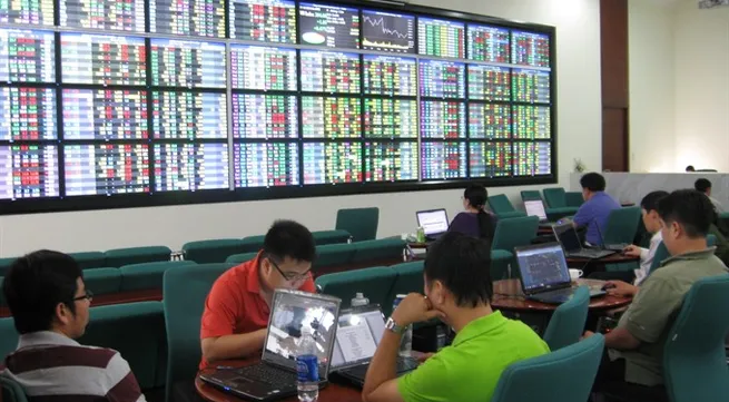 Shares volatile on large-cap stocks