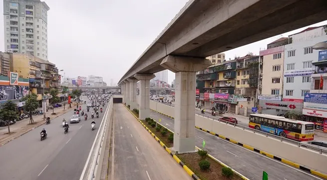 Cát Linh-Hà Đông metro trial run in October