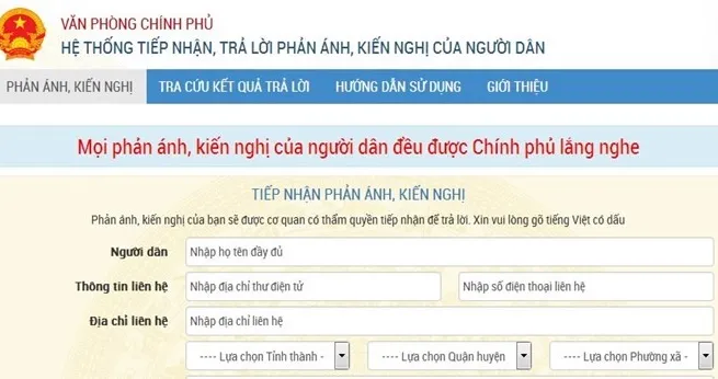 Gov’t launches website to receive administrative feedback