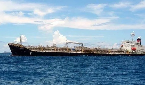 Chemical tanker, running aground off central Vietnam, rescued