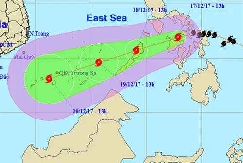 Storm Kai-Tak approaches Vietnam's waters