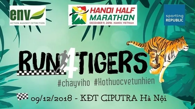 Over 800 runners to join Hanoi half marathon race calling for tiger protection in Vietnam