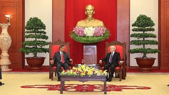 Vietnamese Party chief receives LPRP Organisation Commission officials