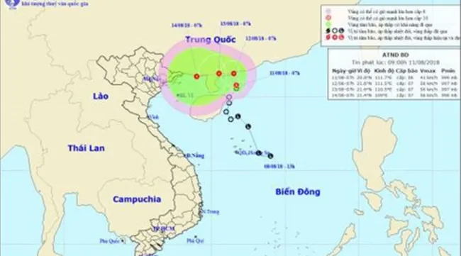 Tropical depression strengthens