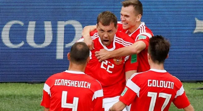 Russia thrash Saudi Arabia 5-0 in World Cup opener