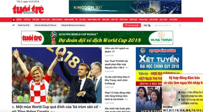 Tuổi Trẻ online suspended from publication