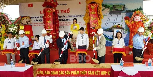 Japanese investor starts building seafood processing factory in Bình Định