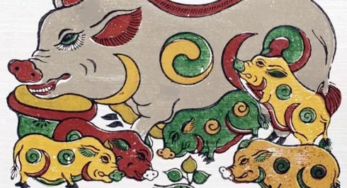 Zodiac animal paintings decorated for Tet holidays