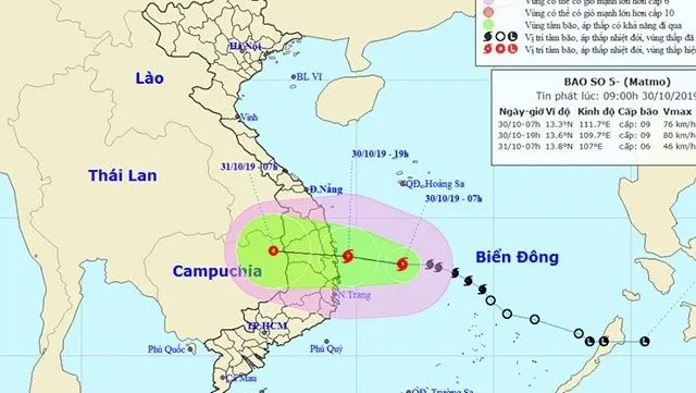 New storm heads towards Quang Ngai - Khanh Hoa coast