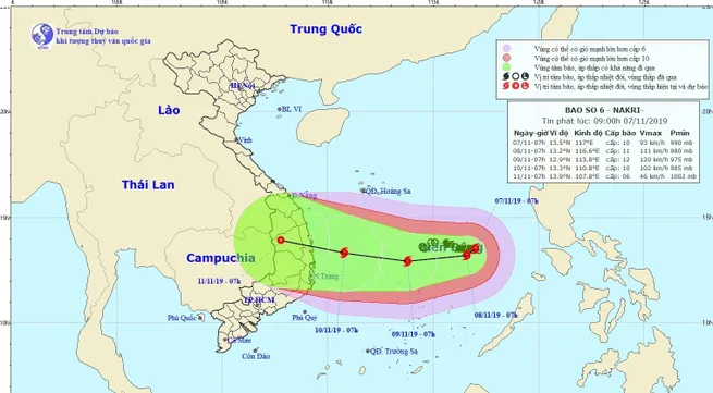 Storm Nakri forecast to make U-turn and head to central Vietnam