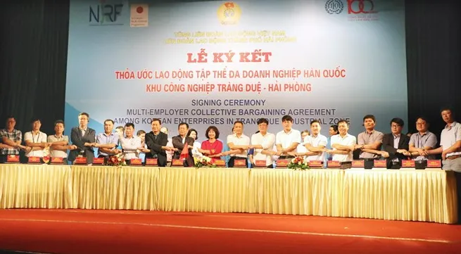 Korean firms in Hai Phong sign collective bargaining agreement