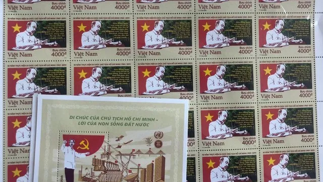 Stamp collection featuring Uncle Ho issued