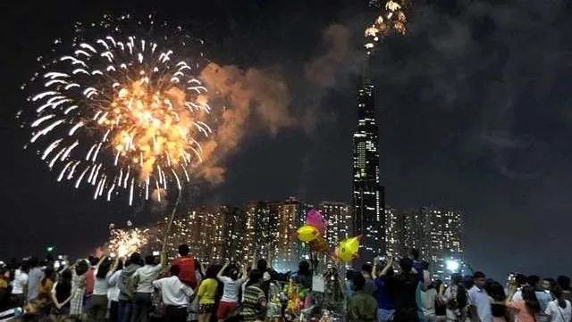 Fireworks to celebrate the 44th Reunification Day