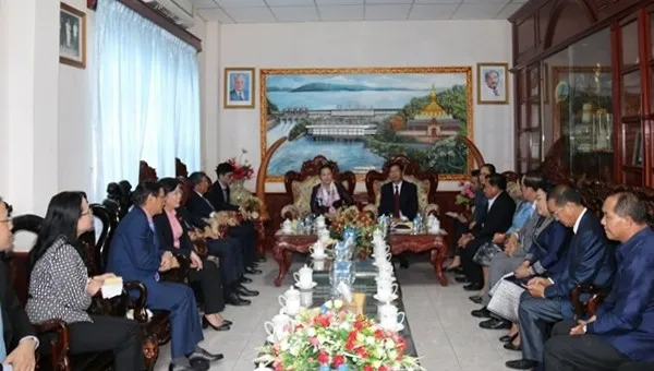 NA Chairman Nguyen Thi Kim Ngan visits Lao Vientiane Province