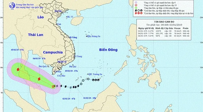 Tropical storm Pabuk to cause heavy rains in southern region