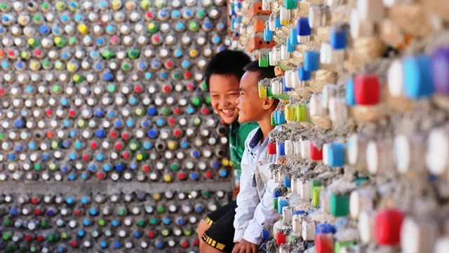 Islander builds house from recycled plastic bottles, sets up homestay