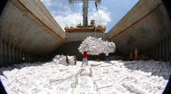 Official rice exports to China