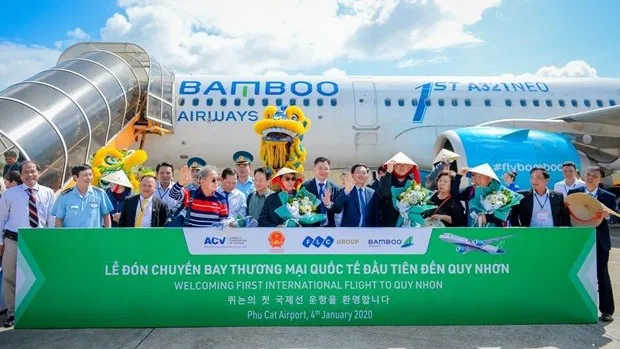 Phu Cat airport welcomes first international flight