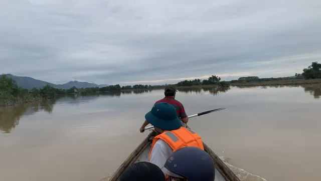 Rescue teams approach isolated power plants by waterway, road