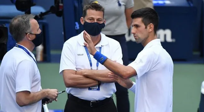 Djokovic disqualified from US Open after striking line judge with ball