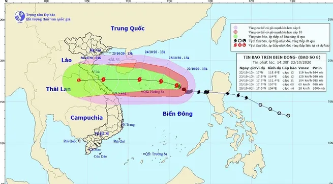 Typhoon Saudel approaches Vietnam’s Hoang Sa Archipelago
