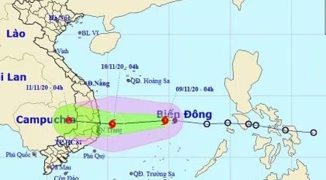 Storm Etau forms, heads towards central Vietnam