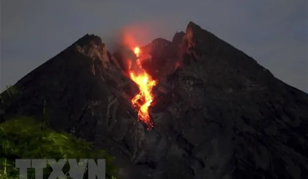 Most active volcano in Indonesia erupts again
