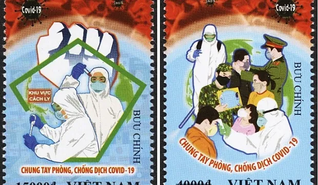 Stamps issued to call for joint efforts in COVID-19 fight