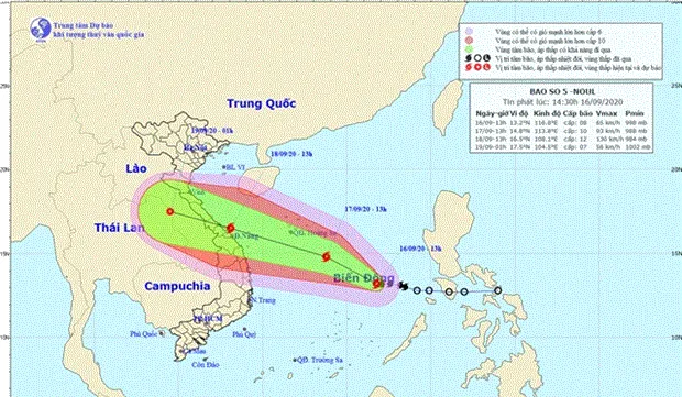 Storm expected to make landfall in central region on Sept. 18