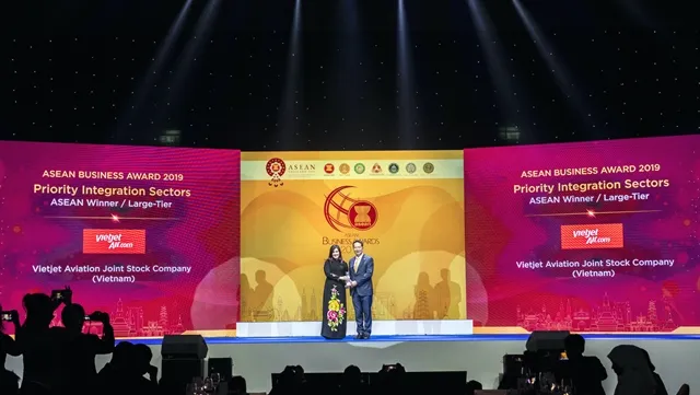 Vietjet honoured as ASEAN’s best aviation enterprise in 2019