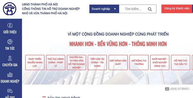 Portal to support SMEs in Hà Nội launched